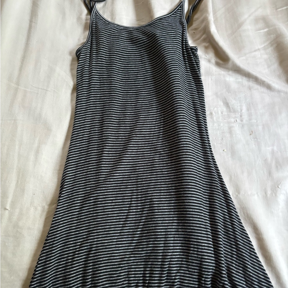 Brandy Melville Black and White Striped Top